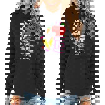 Love Easter Lunch Lady Bunny Im The Lunch Lady Easter Day Women Hoodie Graphic Print Hooded Sweatshirt - Thegiftio