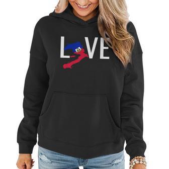 Love Haiti Pride Haitian Flag Day Ayiti Map Coat Of Arms Gift Graphic Design Printed Casual Daily Basic Women Hoodie - Thegiftio UK