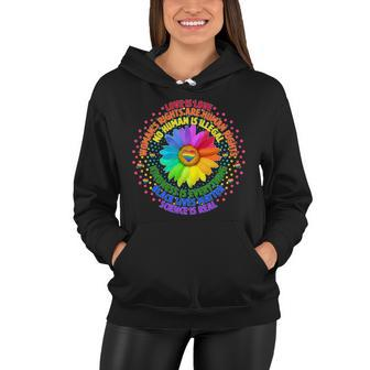 Love Is Love Rainbow Flower Unity Tshirt Women Hoodie - Monsterry UK
