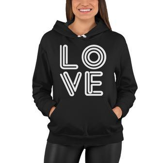 Love Valentines Day Word Logo Tshirt Women Hoodie - Monsterry CA