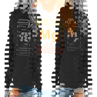 Magnesium Periodic Table Of Elements Funny Chemistry Vintage Graphic Design Printed Casual Daily Basic Women Hoodie - Thegiftio
