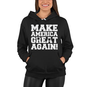 Make America Great Again Donald Trump St Patricks Day Clover Shamrocks Women Hoodie - Monsterry DE