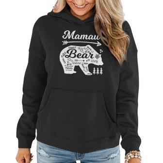 Mamaw Bear Words Of Love With Doodle Graphics Grandma Gifts Women Hoodie Graphic Print Hooded Sweatshirt - Thegiftio UK