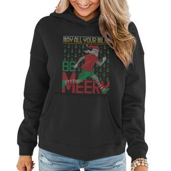May All Your Miles Be Merry Running Ugly Christmas Sweater Women Hoodie - Thegiftio UK