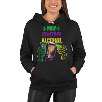 May Contain Alcohol Mardi Gras Tshirt Women Hoodie - Monsterry AU