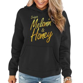 Melanin Drippin Melanin & Honey T Women Hoodie Graphic Print Hooded Sweatshirt - Thegiftio UK