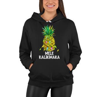 Mele Kalikimaka Pineapple Christmas Lights Women Hoodie - Monsterry UK