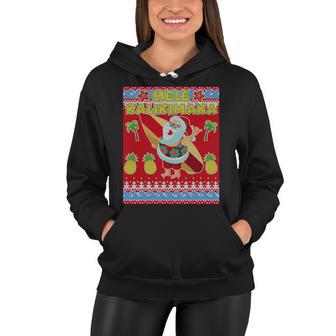 Mele Kalikimaka Santa Ugly Christmas V2 Women Hoodie - Monsterry UK