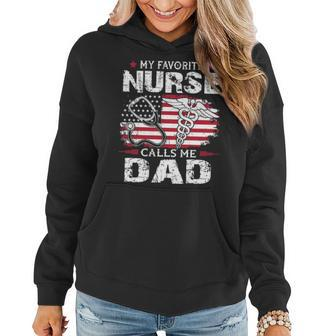 Mens My Favorite Nurse Calls Me Dad Dad Papa Women Hoodie - Thegiftio UK