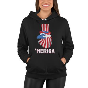 Merica Eagle Mullet 4Th Of July American Flag Patriotic Gift Women Hoodie - Monsterry