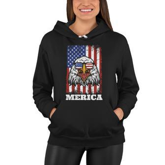 Merica Eagle Mullet 4Th Of July American Flag Stars Stripes Gift Women Hoodie - Monsterry