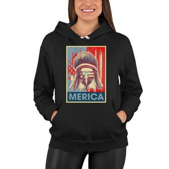 Merica Eagle Mullet 4Th Of July Vintage American Us Flag Gift Women Hoodie - Monsterry AU