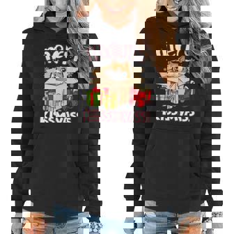 Merry Kissmyass Akita In Box Xmas Lover Gifts Women Hoodie Graphic Print Hooded Sweatshirt - Thegiftio