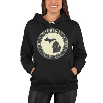 Michigan Lansing Retro Tshirt Women Hoodie - Monsterry