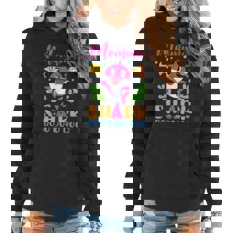 Momma Shark Momma Shark Lover Family Mothers Day Women Hoodie Graphic Print Hooded Sweatshirt - Thegiftio