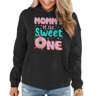 Mommy Of The Sweet One 1St Birthday Donut Theme Family Women Hoodie - Thegiftio UK