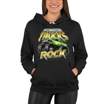 Monster Trucks Rock Women Hoodie - Monsterry