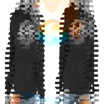 Mountain Bike - Retro Downhill Biking Gift Vintage Mtb Women Hoodie Graphic Print Hooded Sweatshirt - Thegiftio