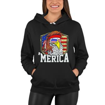 Mullet Eagle Bald Eagle Funny 4Th Of July Redneck ‘Merica Cute Gift Women Hoodie - Monsterry UK