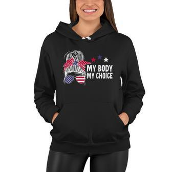 My Body My Choice Messy Bun Great Gift V2 Women Hoodie - Monsterry UK