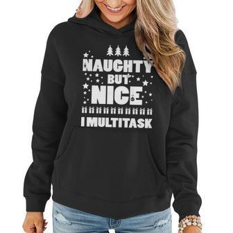 Naughty But Nice I Multitask T-Shirt Graphic Design Printed Casual Daily Basic Women Hoodie