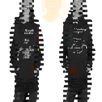 Naughty Nice I Really Tried Checklist Women Hoodie - Thegiftio UK