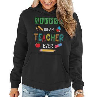 Nicest Mean Teacher Ever Women Hoodie - Thegiftio UK