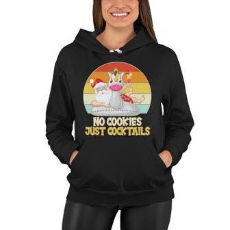 No Cookies Just Cocktails Summer Vacation Santa Claus Women Hoodie - Monsterry AU