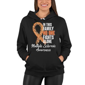 No One Fights Alone Multiple Sclerosis Awareness Women Hoodie - Monsterry