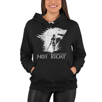 Not Today Arya Wolf Tshirt Women Hoodie - Monsterry