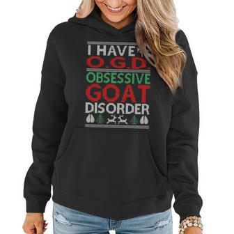 Obsessive Goat Disorder Christmas Women Hoodie - Thegiftio UK