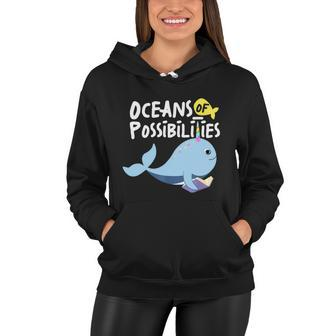 Oceans Of Possibilities Sea Animal Summer Reading Women Hoodie - Monsterry DE