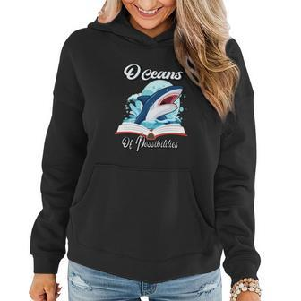 Oceans Of Possibilities Summer Reading 2022 Librarian Graphic Design Printed Casual Daily Basic Women Hoodie - Thegiftio UK