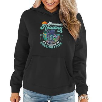 Oceans Of Possibilities Summer Reading Prize Octopus 2022 Graphic Design Printed Casual Daily Basic Women Hoodie - Thegiftio UK