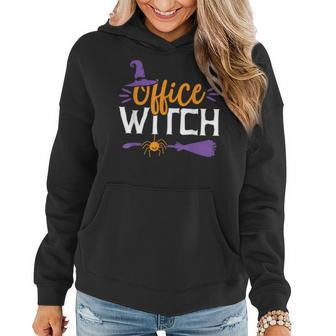 Office Witch School Secretary Teacher Halloween Appreciation Women Hoodie Graphic Print Hooded Sweatshirt - Thegiftio UK