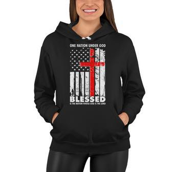 One Nation Under God Blessed Tshirt Women Hoodie - Monsterry AU