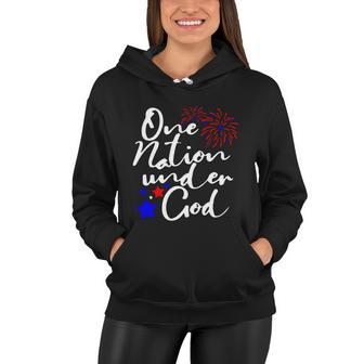 One Nation Under God Firework 4Th Of July V2 Women Hoodie - Monsterry CA