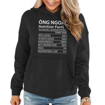 Ong Ngoai Nutrition Facts Vietnamese Grandpa Women Hoodie Graphic Print Hooded Sweatshirt - Thegiftio UK