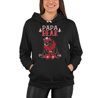 Papa Bear Christmas Santa Family Matching Pajamas Women Hoodie - Thegiftio UK