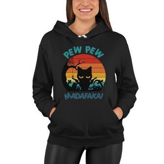 Pew Pew Madafaka Cat Halloween Quote Women Hoodie - Monsterry AU