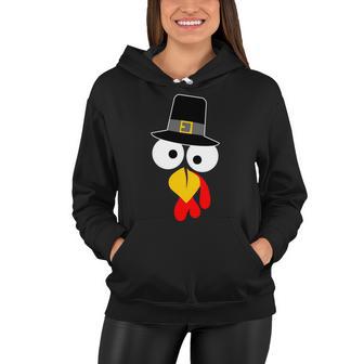 Pilgrim Turkey Big Face Thanksgiving Tshirt Women Hoodie - Monsterry DE