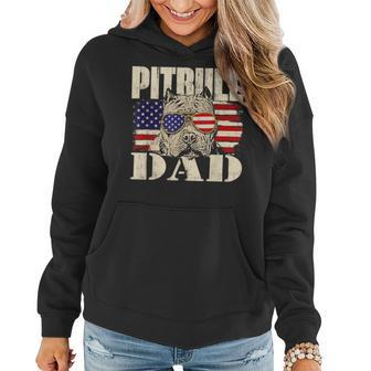Pitbull Dad - Dog Lover Pibble Pittie Pit Bull Terrier Women Hoodie Graphic Print Hooded Sweatshirt - Thegiftio UK