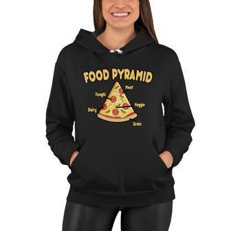 Pizza Food Pyramid Women Hoodie - Monsterry