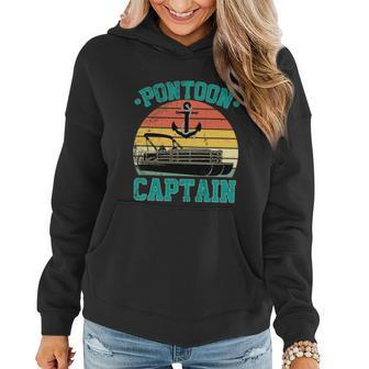 Pontoon Captain Funny Boaters Or Boat Driving Lovers Gift Graphic Design Printed Casual Daily Basic Women Hoodie - Thegiftio UK