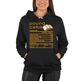 Pound Cake Nutrition Facts Label Women Hoodie - Monsterry AU