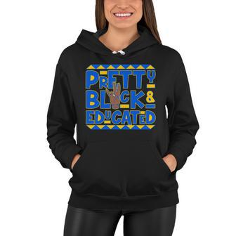 Pretty Black And Educated Sigma Gamma Rho Hand Sign Women Hoodie - Monsterry