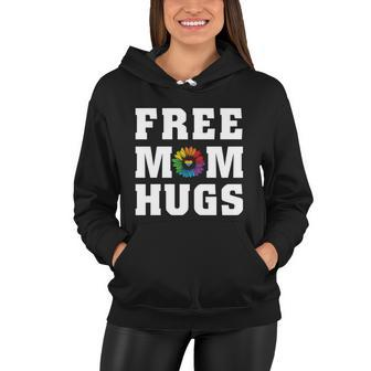 Pride Month Free Mom Hugs Rainbow Lgbt Women Hoodie - Monsterry UK