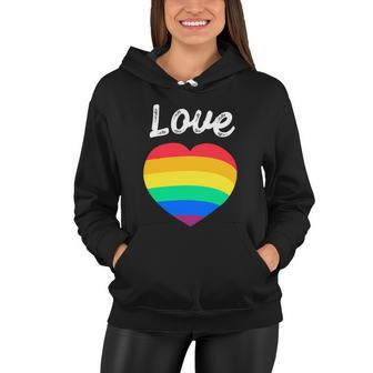 Pride Month Funny Rainbow Heart Gay And Lgbt Women Hoodie - Monsterry DE