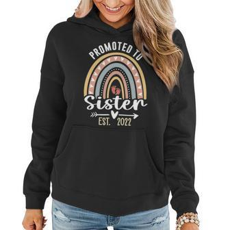 Promoted To Sister 2022 Pregnancy Announcement New Sister Women Hoodie - Thegiftio UK