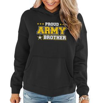 Proud Army Brother Gift Us Military Brother Family Graphic Design Printed Casual Daily Basic Women Hoodie - Thegiftio UK